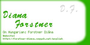 diana forstner business card